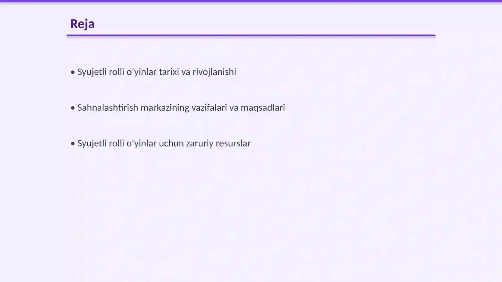 Syujetli rolli oʻyinlar va sahnalashtirish markazi 2