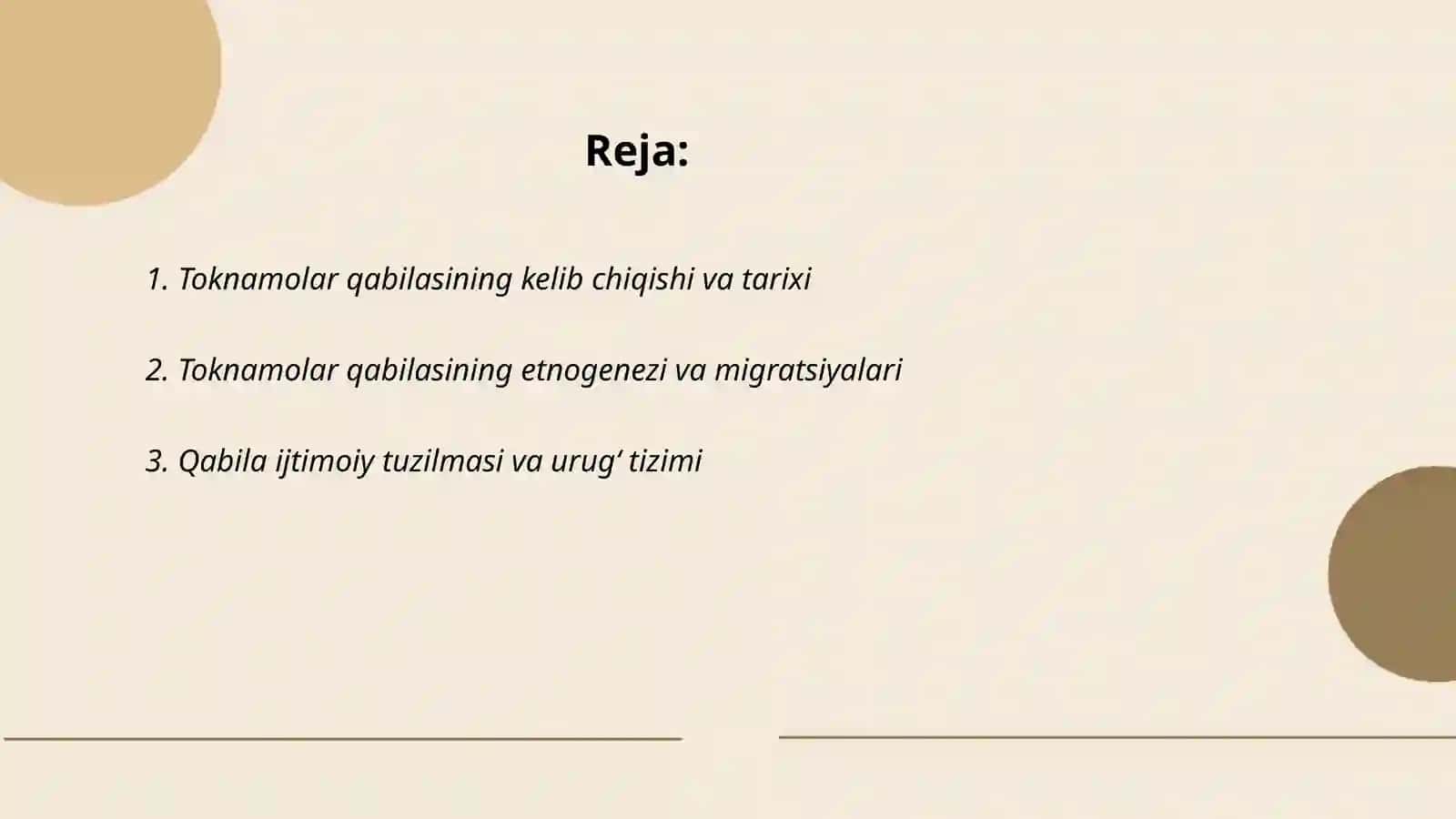 Toknamolar qabilasi 2