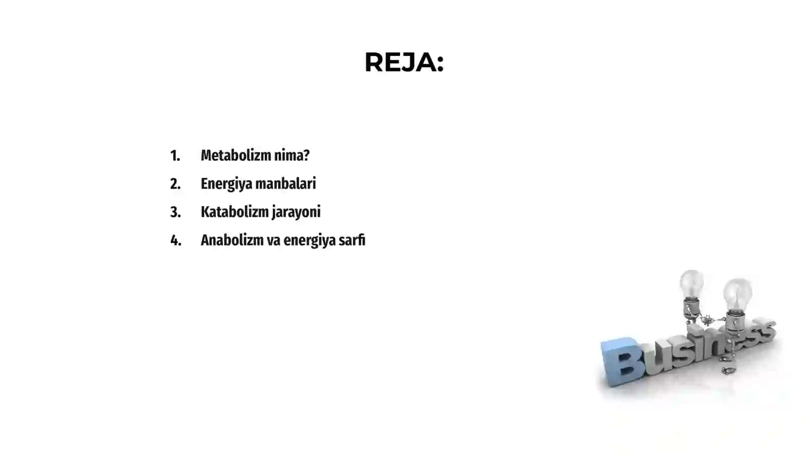 Metabolizm jarayonida energiya hosilbo'lishi 2