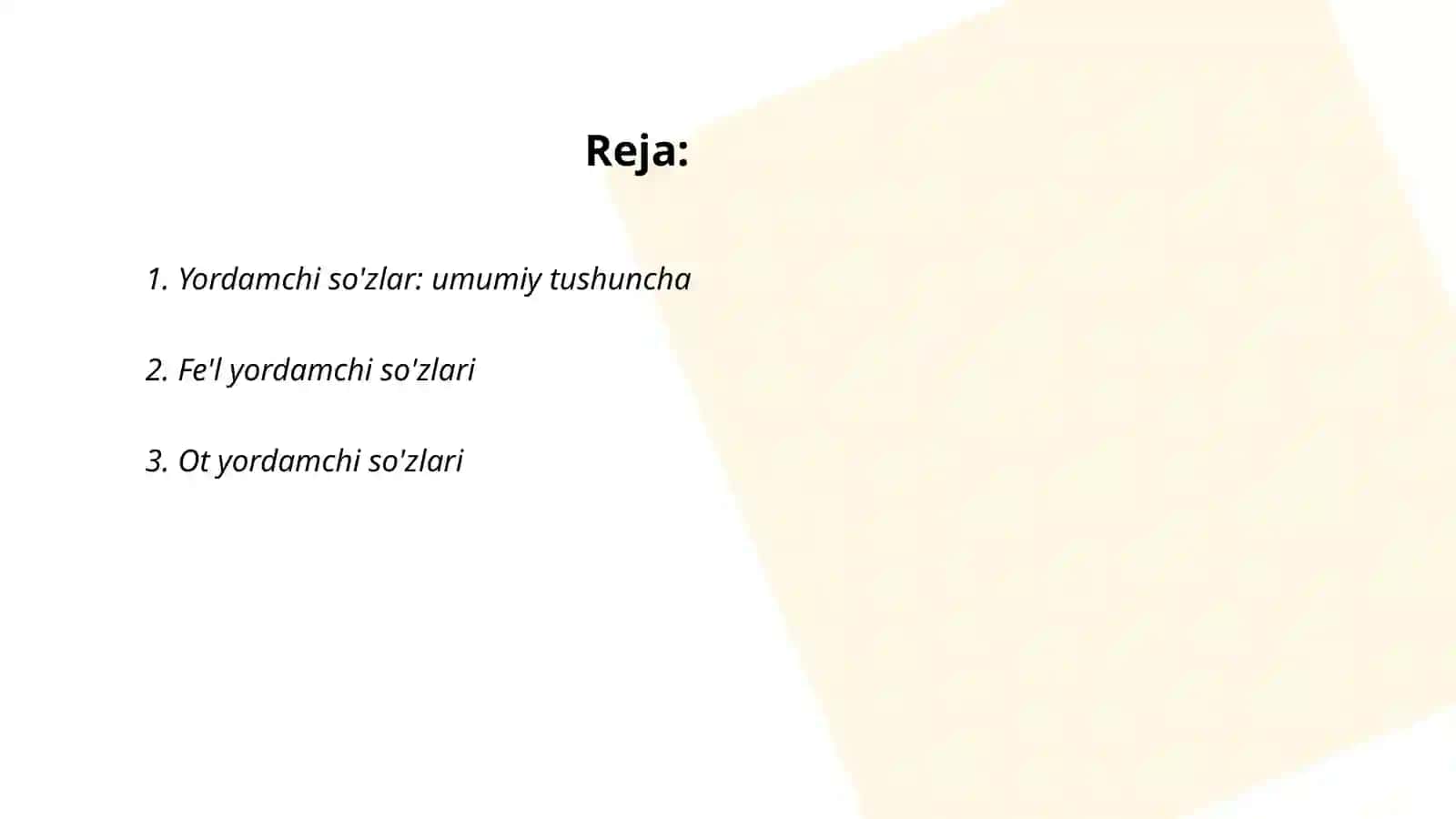 Yordamchi soʻzlar va ularning turlari 2