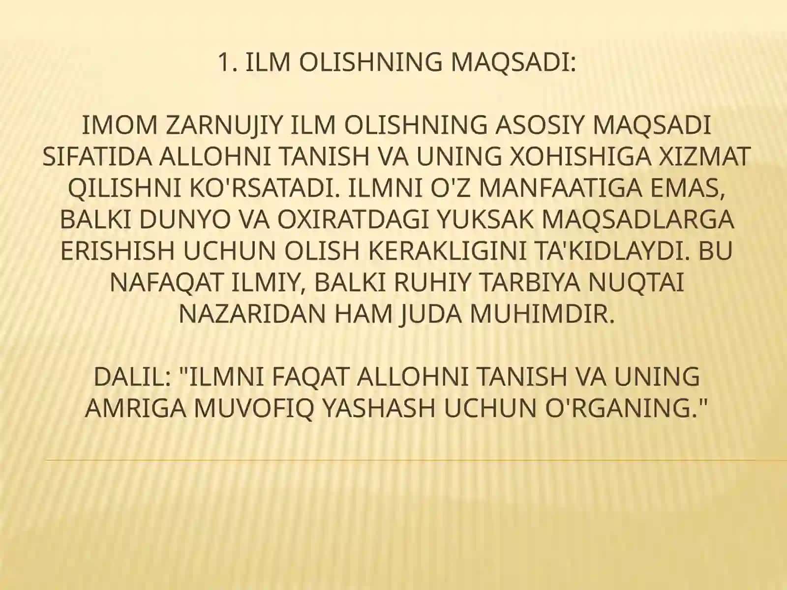 imom zarnujiy hazratlarining ilim olish sirlari asarining tarbiyaviy ahamiyati 2