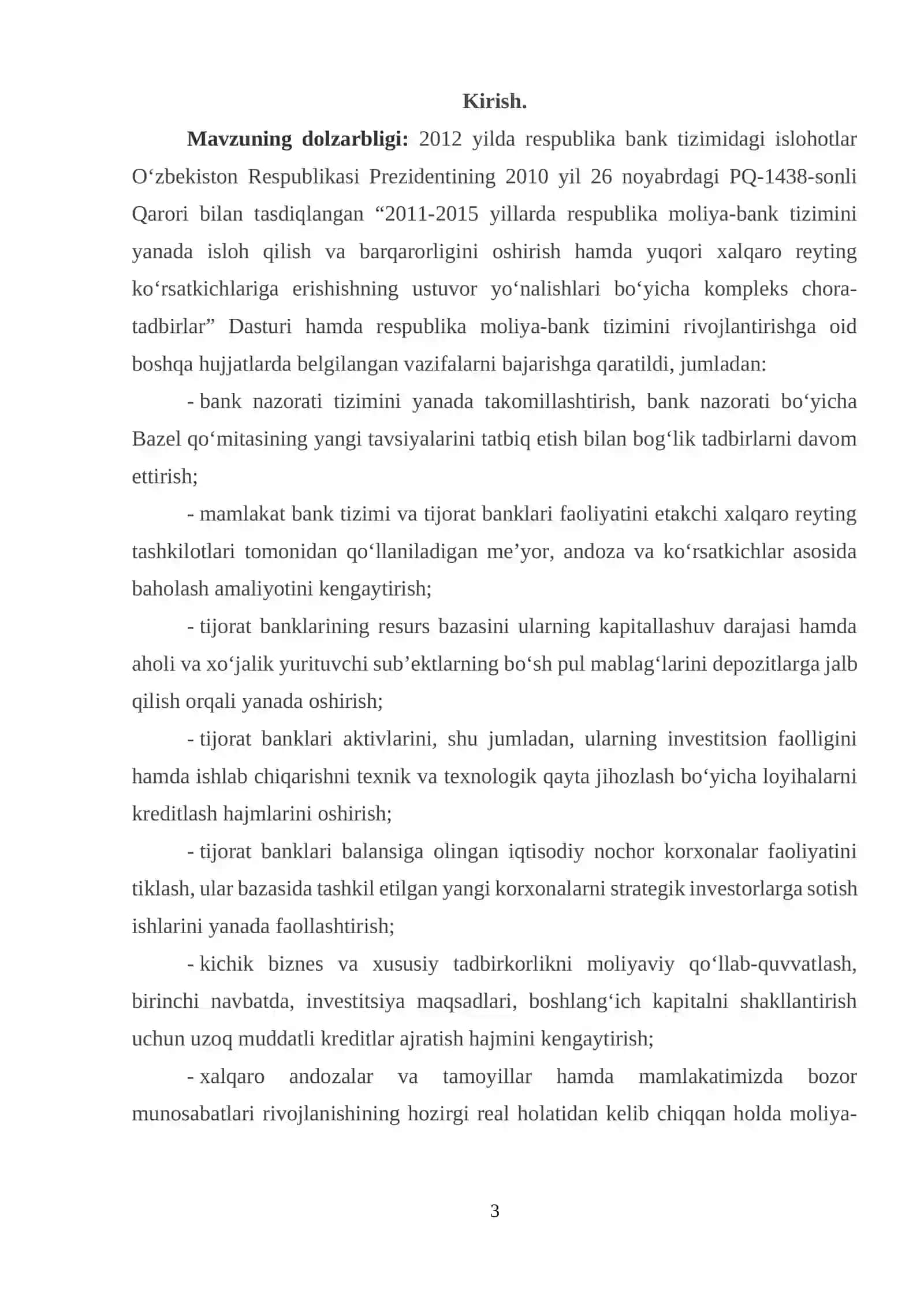 Aholi va xo`jalik yurituvchi su`bektlarning bo`sh mablag`larini tijorat banklardagi depozitlar jalb qilishni rag`batlantirish 2