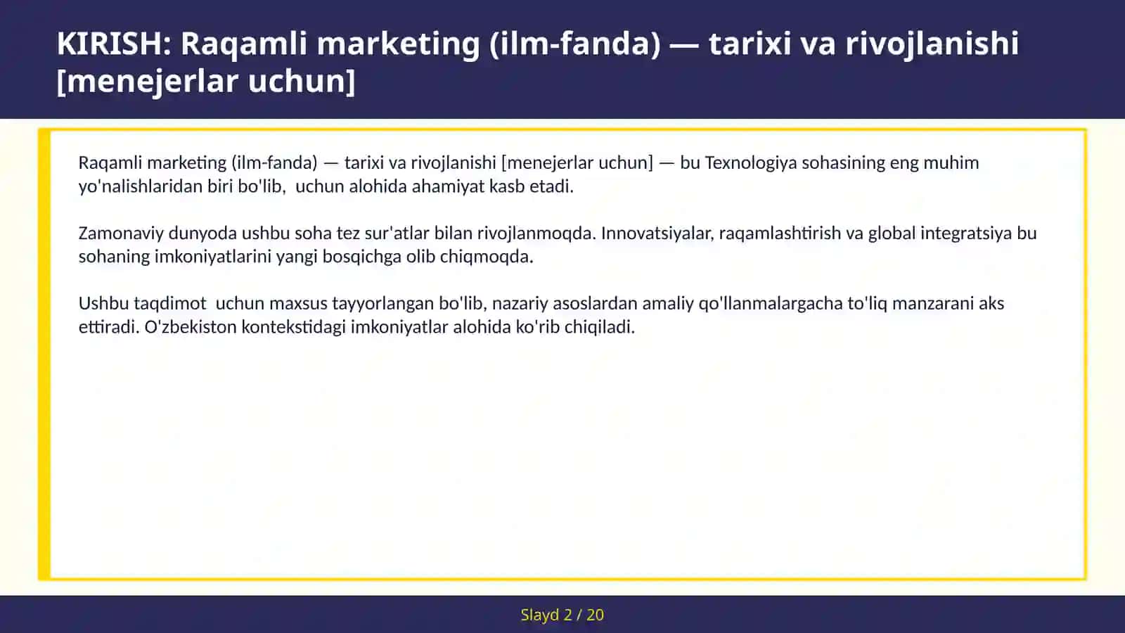 Raqamli Marketing (Ilm-Fanda) - Tarixi va Rivojlanishi [Menejerlar Uchun] 2
