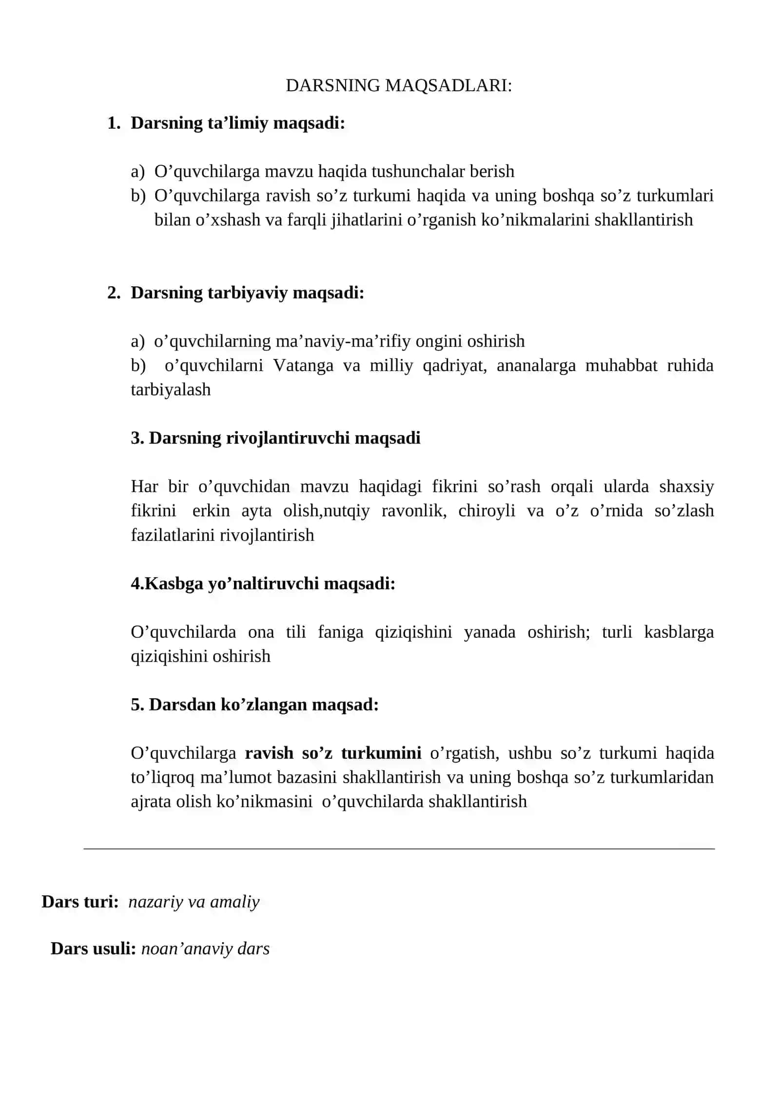 RAVISHNING MA’NO GURUHLARI (TURLARI) 2