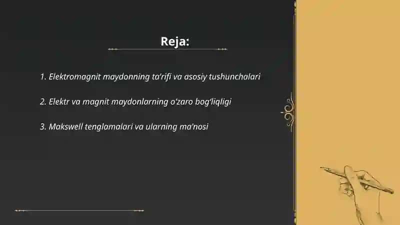 Elektromagnit maydon haqida umumiy tushuncha 2