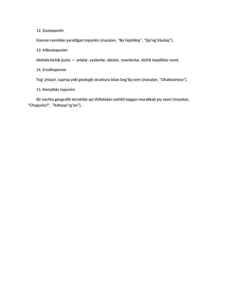 Geotoponimlarning xalq geografik terminlari asosida tarkib topish xususiyatlari 2