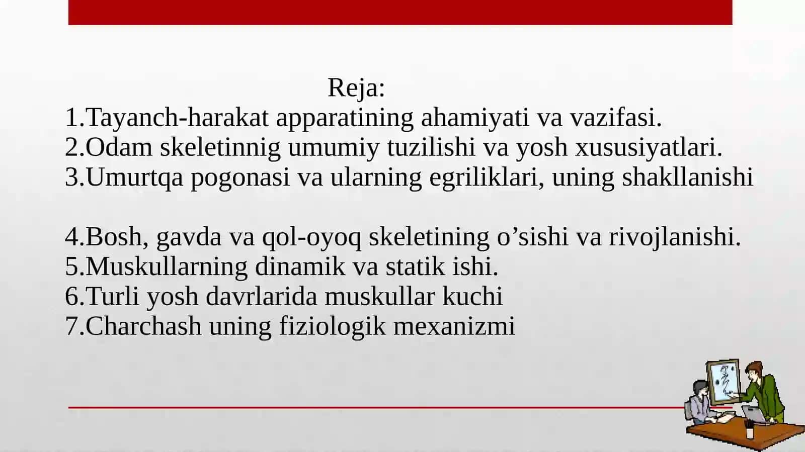 Tayanch-harakat apparatining yosh xususiyatlari va gigiyenasi 2