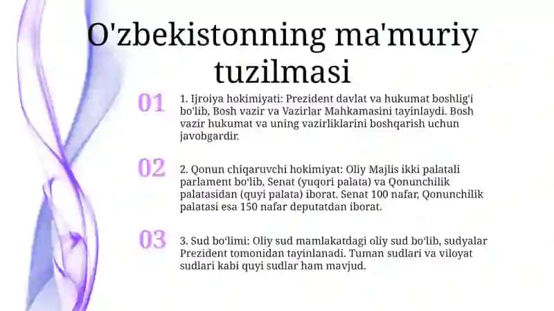 O'Zbekiston Respublikasi Ma'Muriy - Hududiy Va Davlat Tuzilishi 2