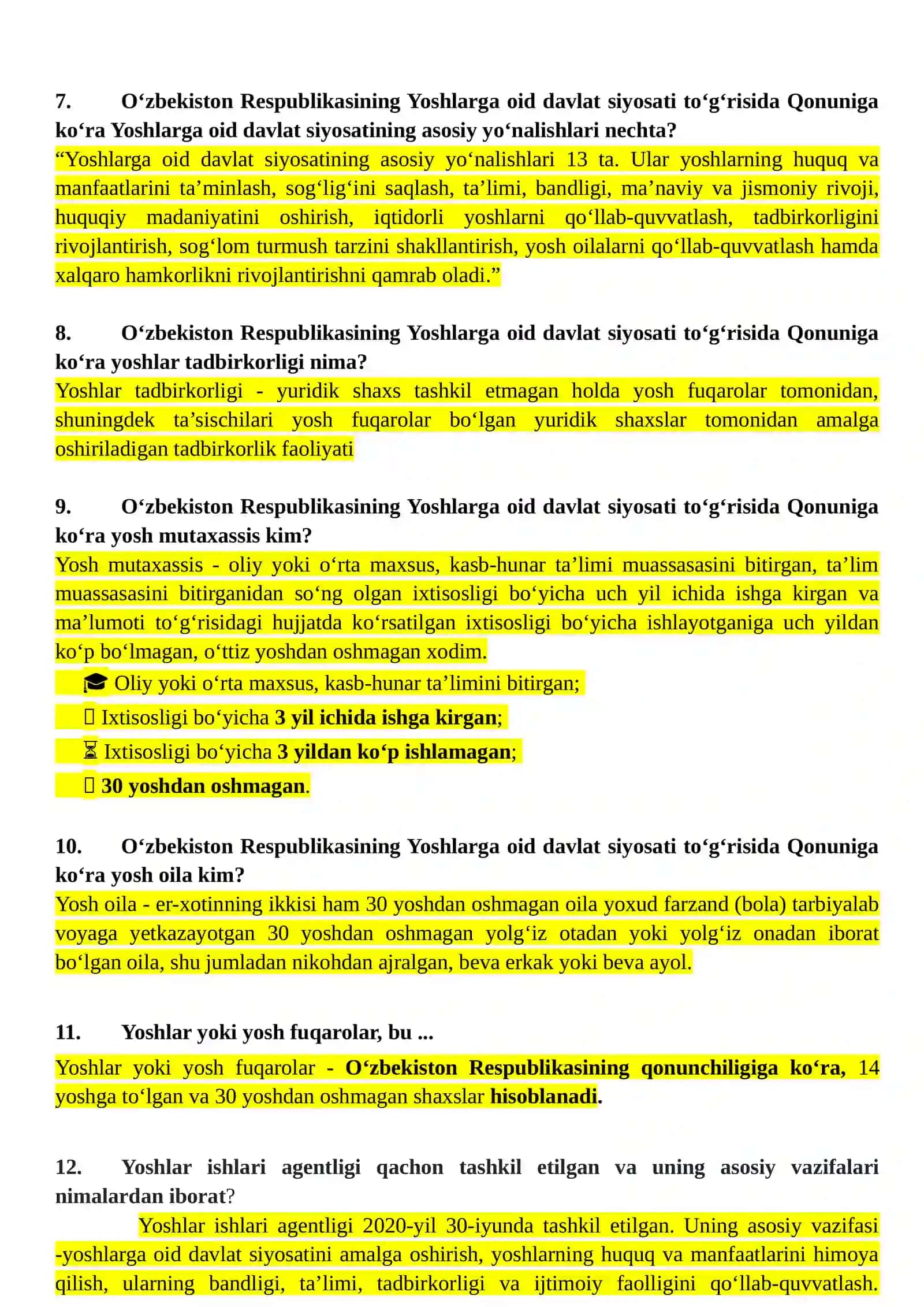 Yoshlarga oid davlat siyosati 2