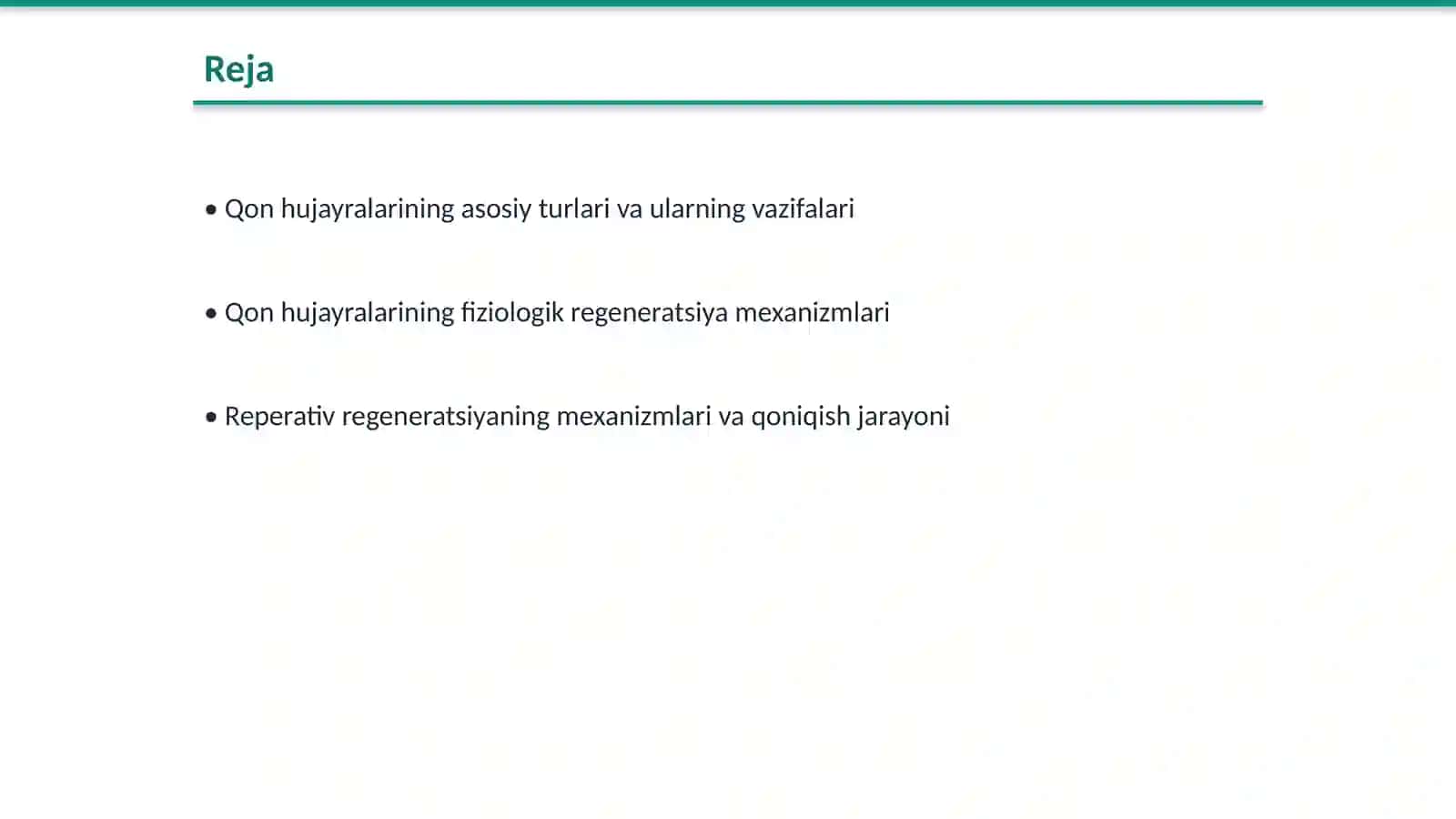 Qon hujayralari fiziologik va reperativ regeneratsiyasi mexanizmlari 2