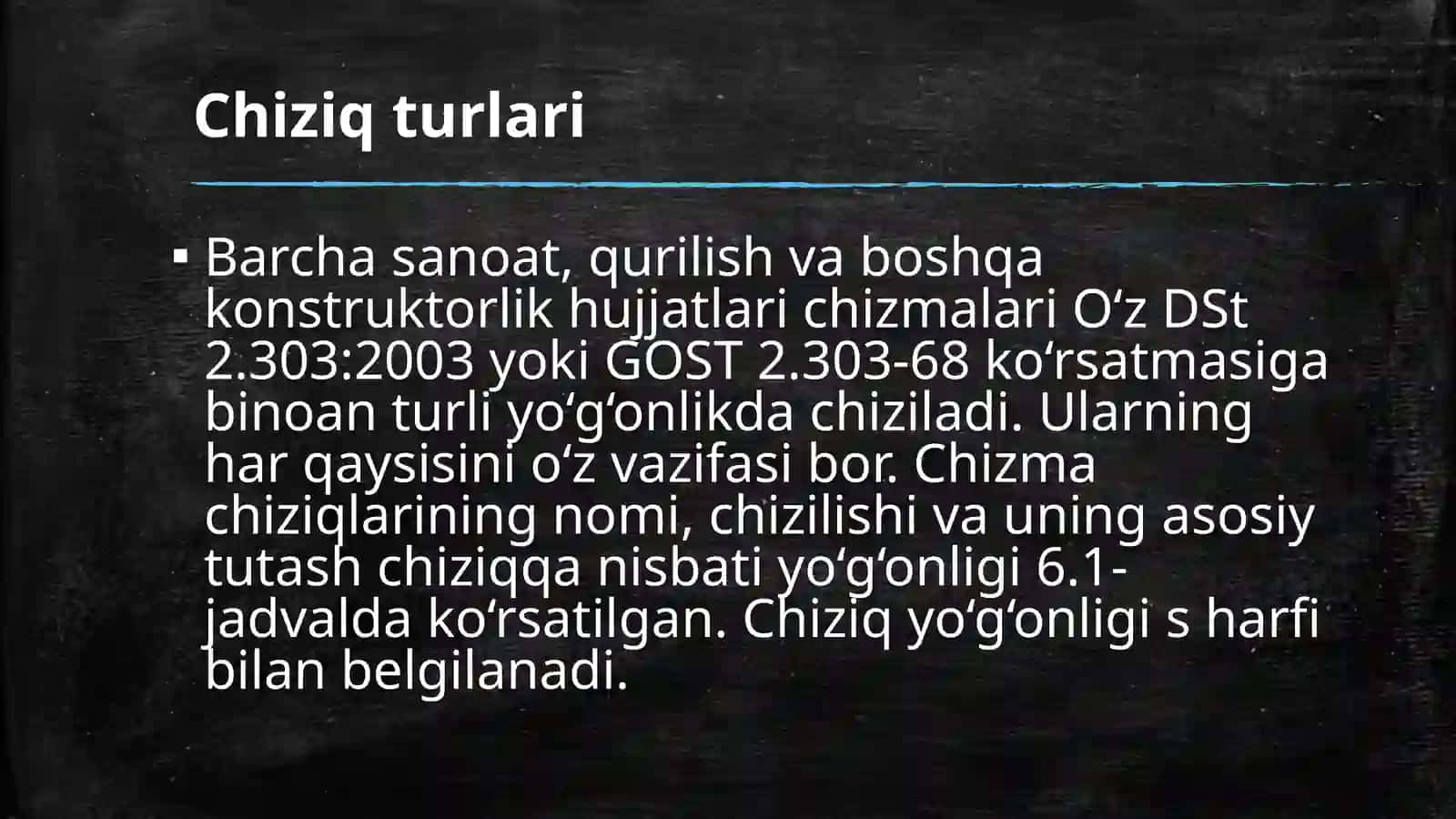 Chiziq turlari va toʻgʻri chiziqlar 2
