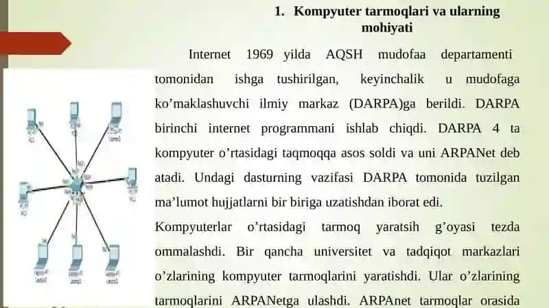 Kompyuter tarmoqlari va ularning mohiyati 2
