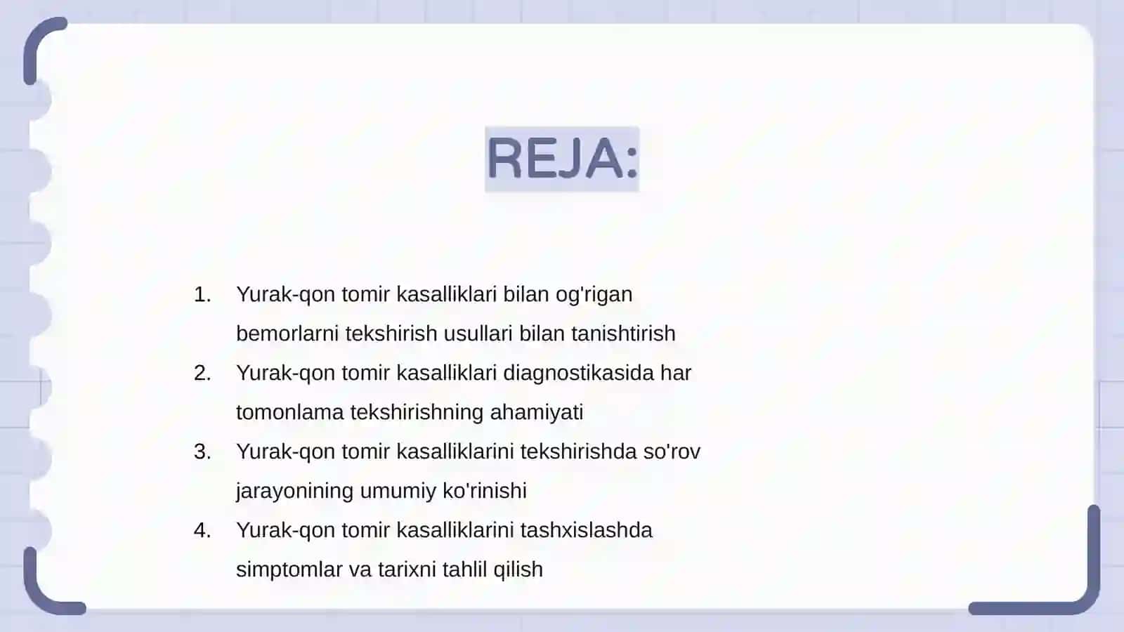 Yurak-qon tomir kasalligi bilan bemorlarni tekshirish usullari 2