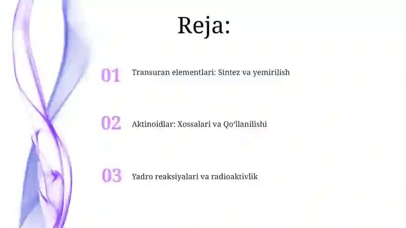 Aktinoidlar va Transuranelementlar 2