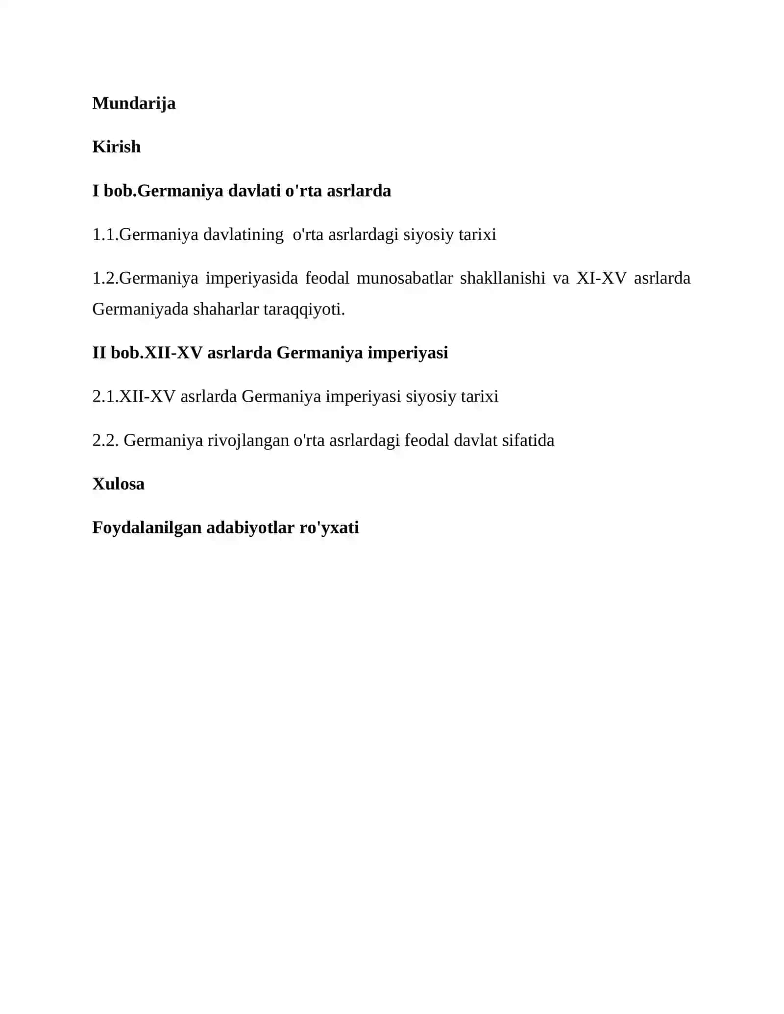 XI-XV asrlarda Germaniya davlatchiligining rivojlanishi 2