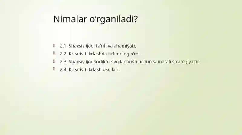 SHAXSIY IJOD VA IJODIYFIKRLASH VOSITALARI 2