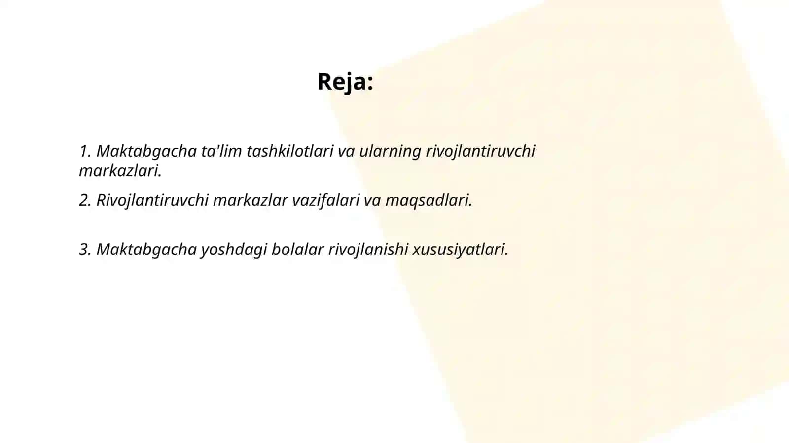 Maktabgacha ta’lim tashkilotlarida rivojlantiruvchi markazlarga rahbarlik qilish 2