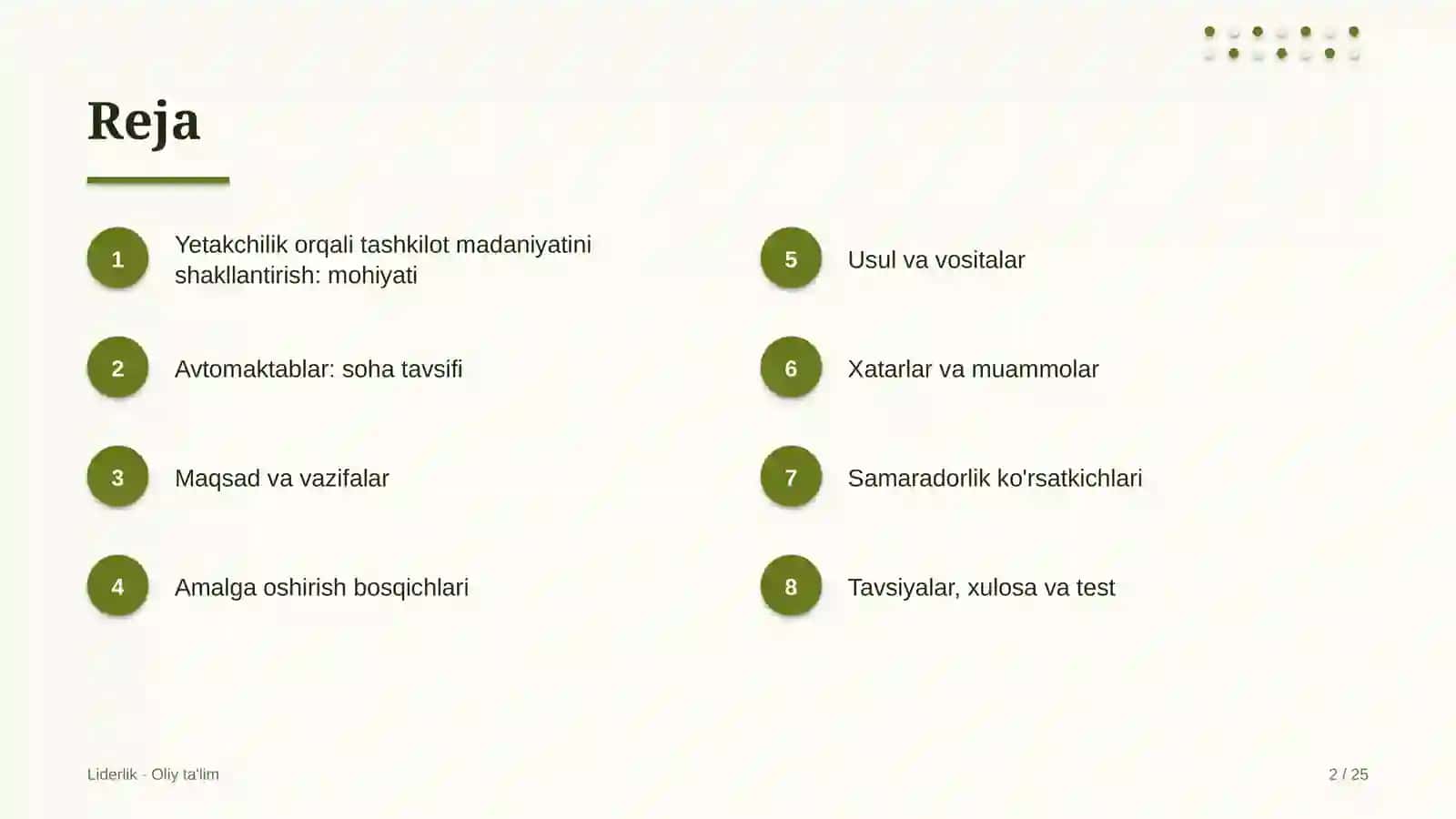 avtomaktablarda yetakchilik orqali tashkilot madaniyatini shakllantirish 9057 2