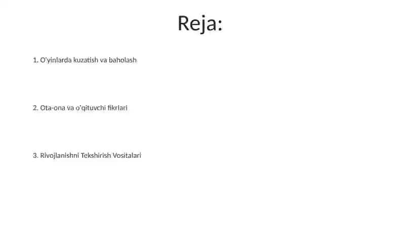 Rivojlanishni Tekshirish Testi 2