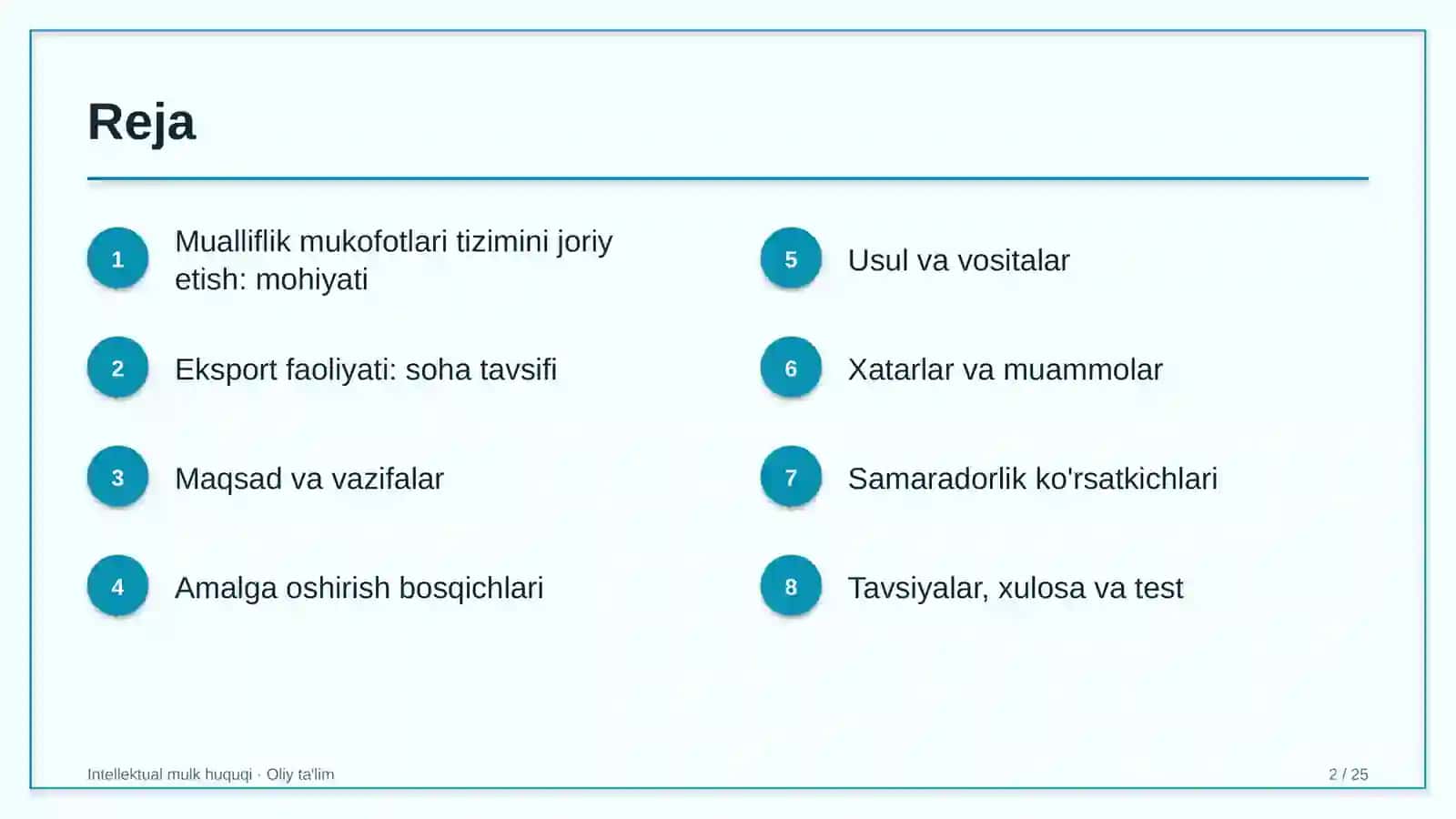 eksport faoliyatida mualliflik mukofotlari tizimini joriy etish 7212 2