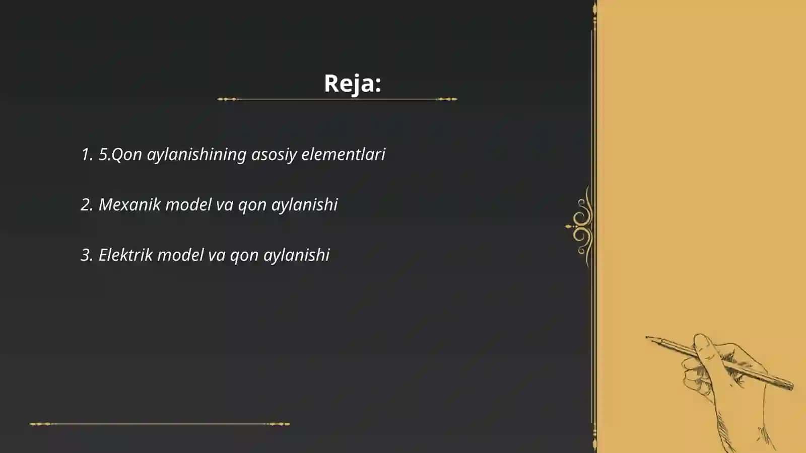 Qon aylanishining mexanik va elektrik modellari 2