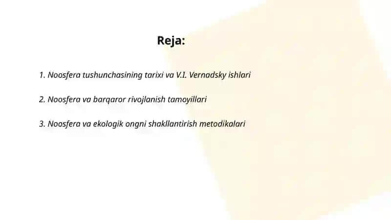 Noosfera tushunchasi va atrof muhitni muhofaza qilish 2
