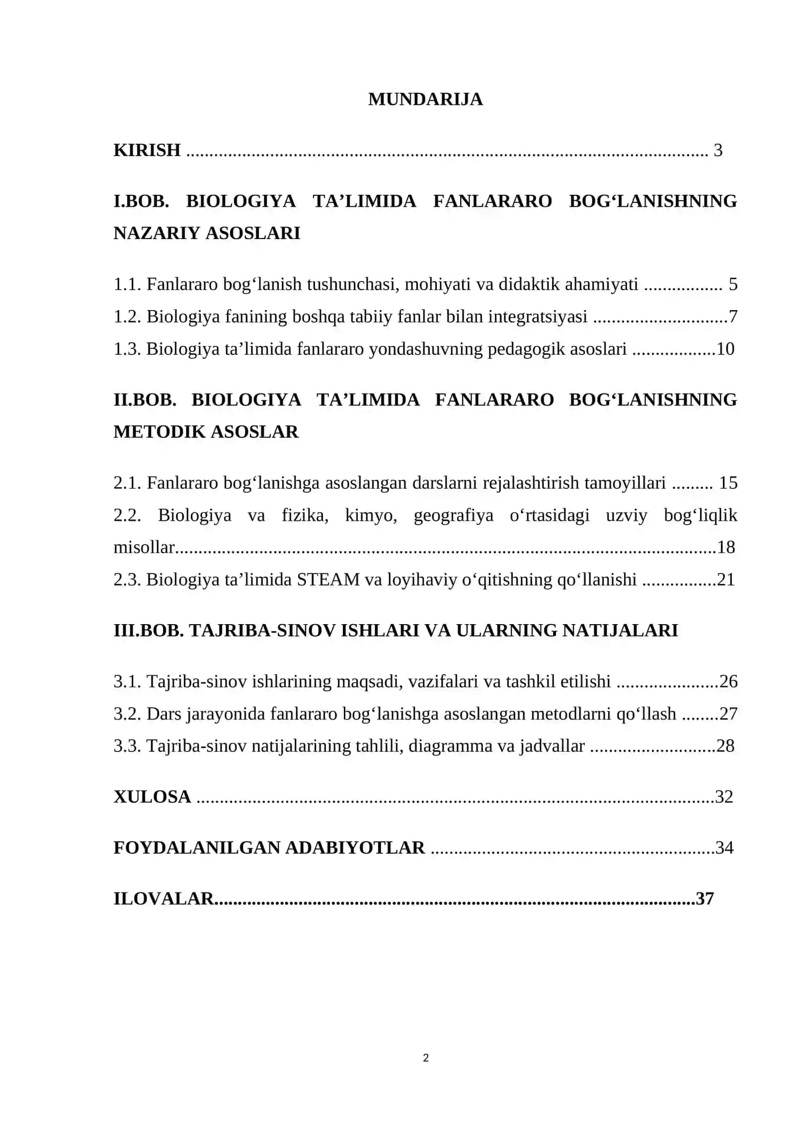 Abdullayeva Munisaxon Jaxongir qizining 4-kurs. Biologiya yo‘nalishi 2