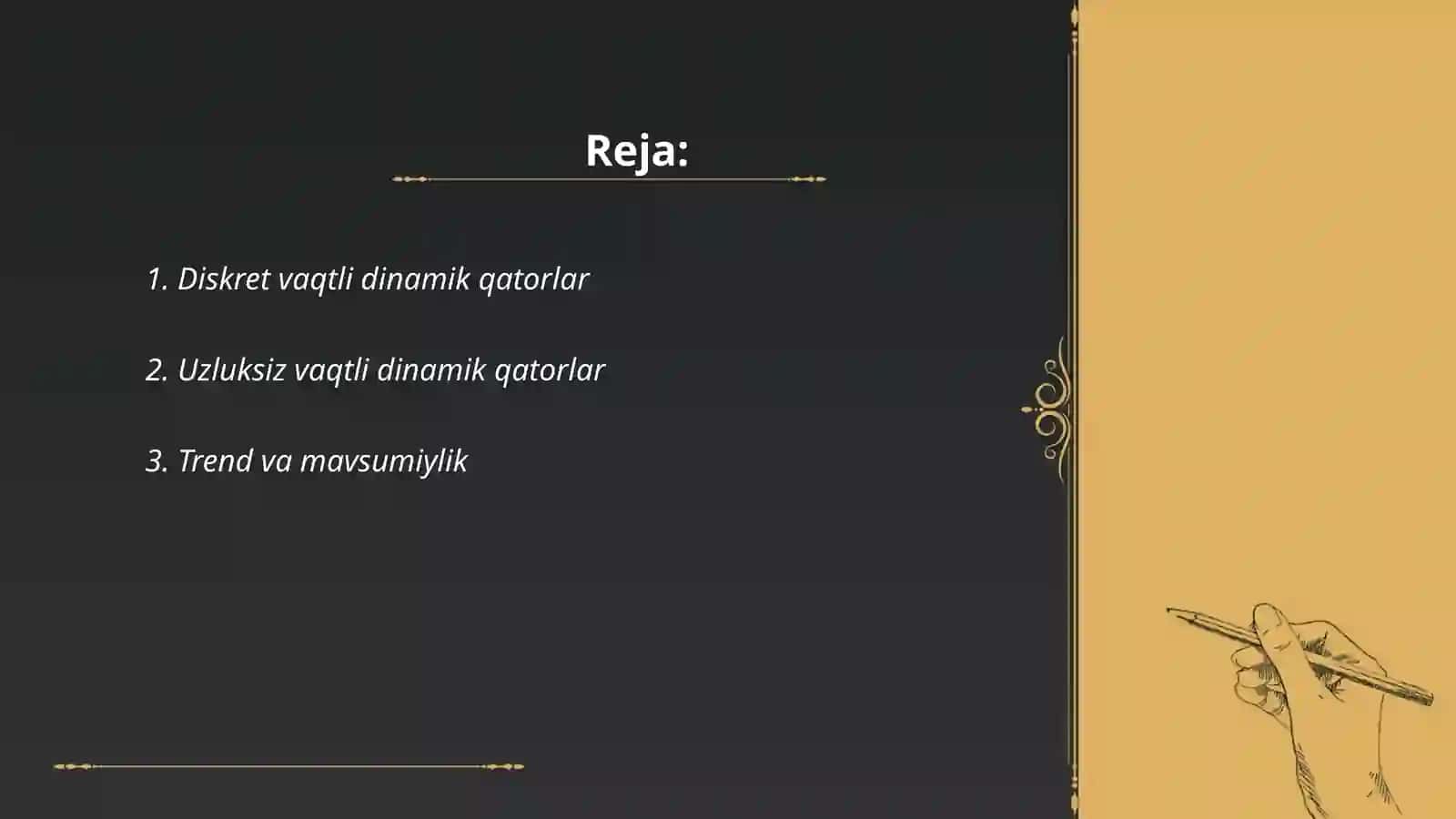 Dinamika qatorlari 2