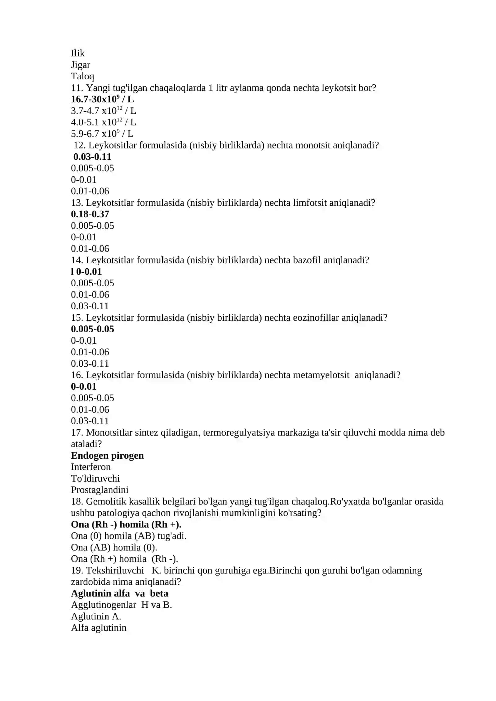 Farzandlari qanday dominant antigenlarga ega bo'lishi mumkin? 2