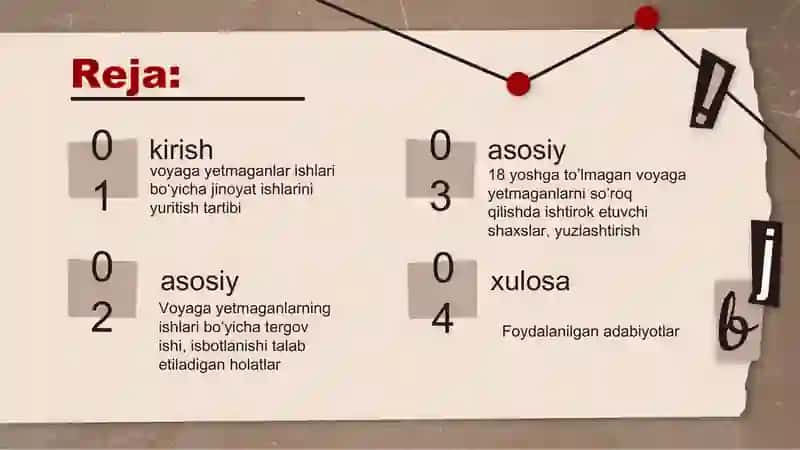 Voyaga yetmaganlar tomonidan sodir etilgan jinoyatlarni tergov qilish 2