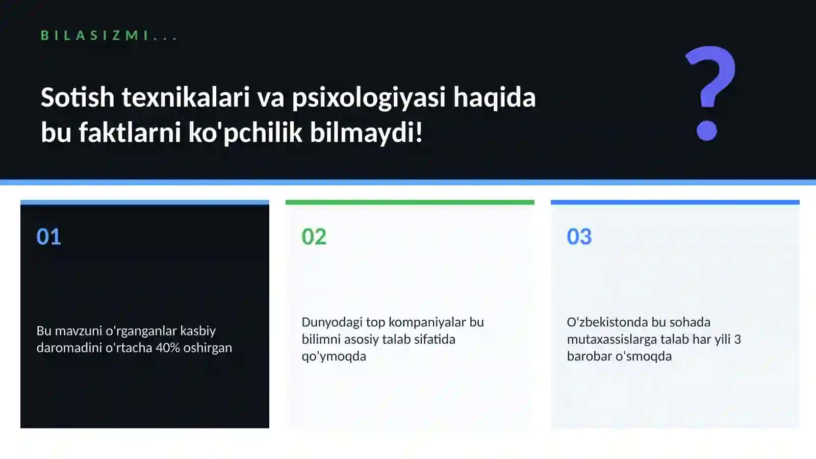 Sotish texnikalari va psixologiyasi 2