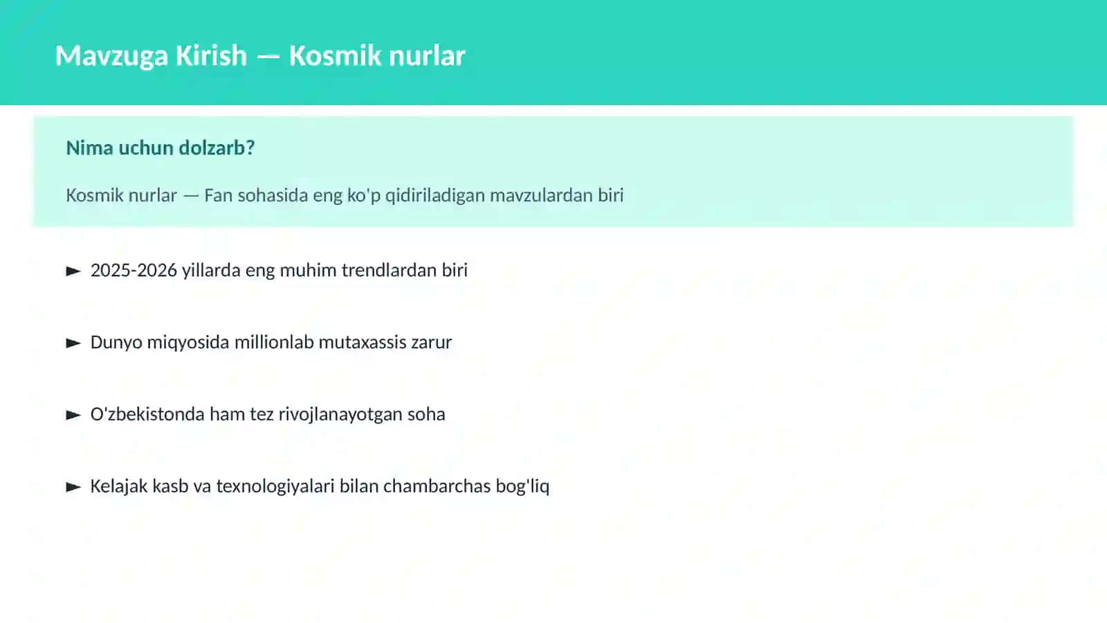KOSMOSNI TADQIQ 2