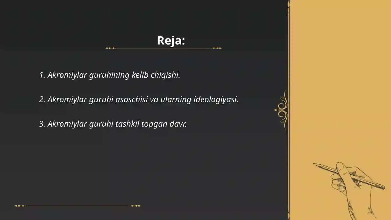 Akromiylar guruhining kelib chiqishi 2