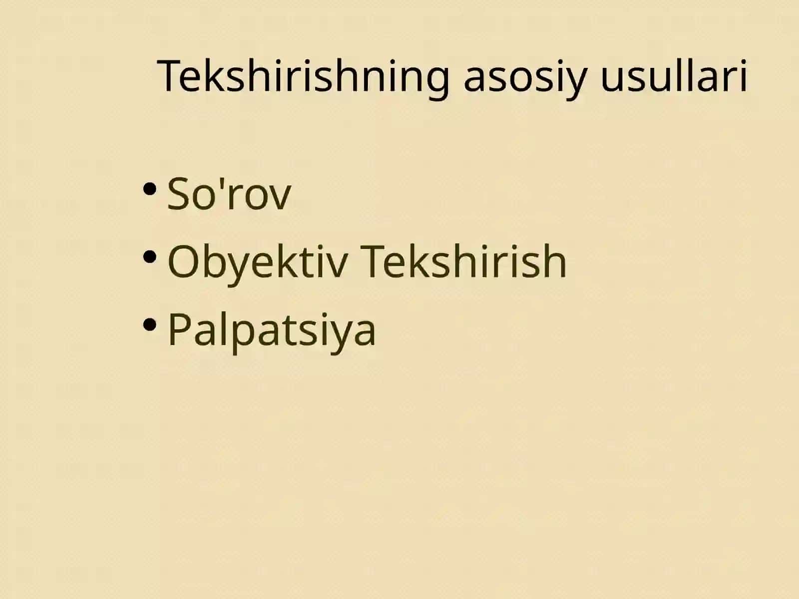 Og‘iz bo‘shlig‘i kasalliklarida klinik va laborator tekshiruv metodlari. 2