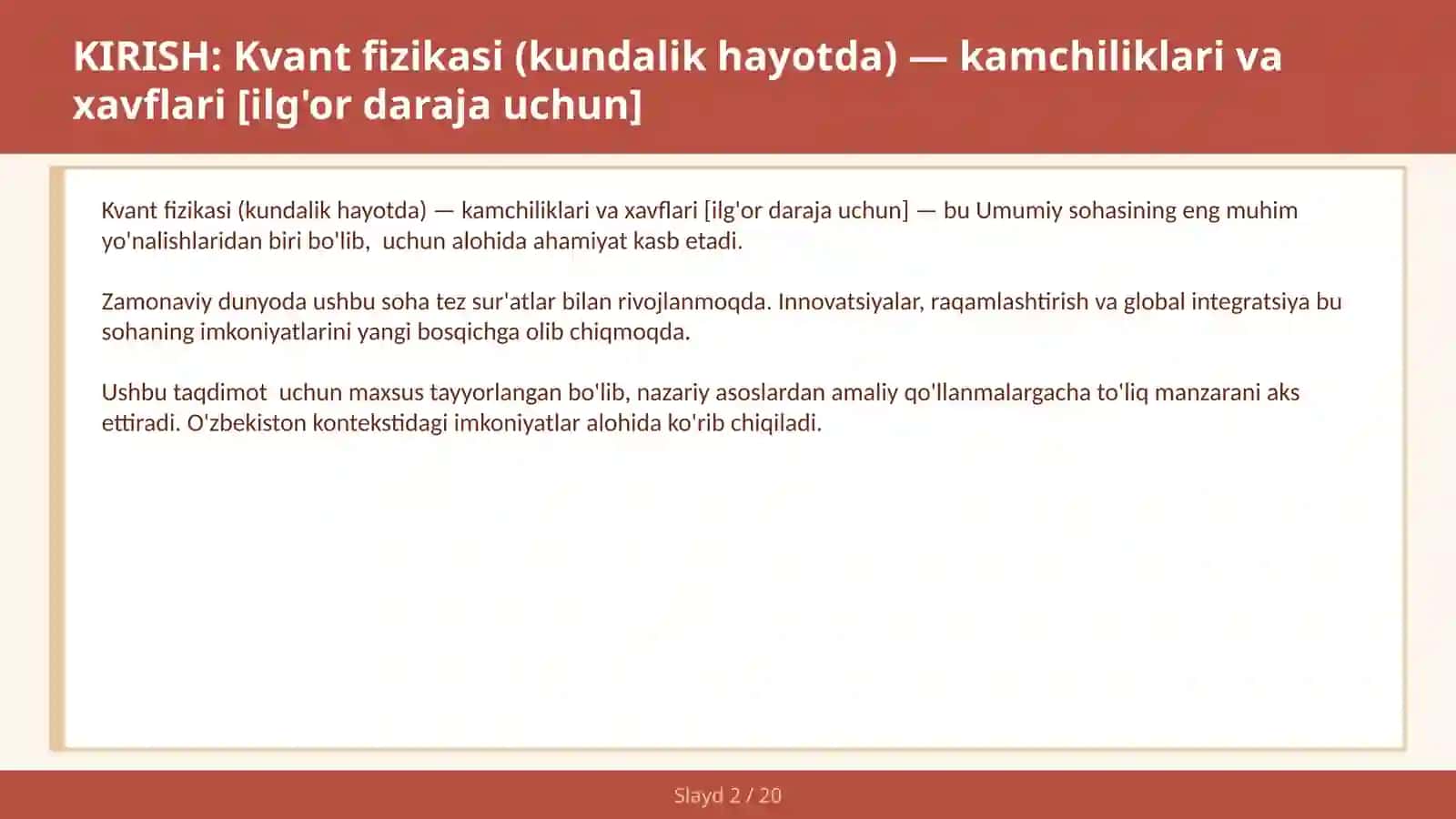 Kvant Fizikasi (Kundalik Hayotda) - Kamchiliklari va Xavflari [Ilg'or Daraja Uchun] 2