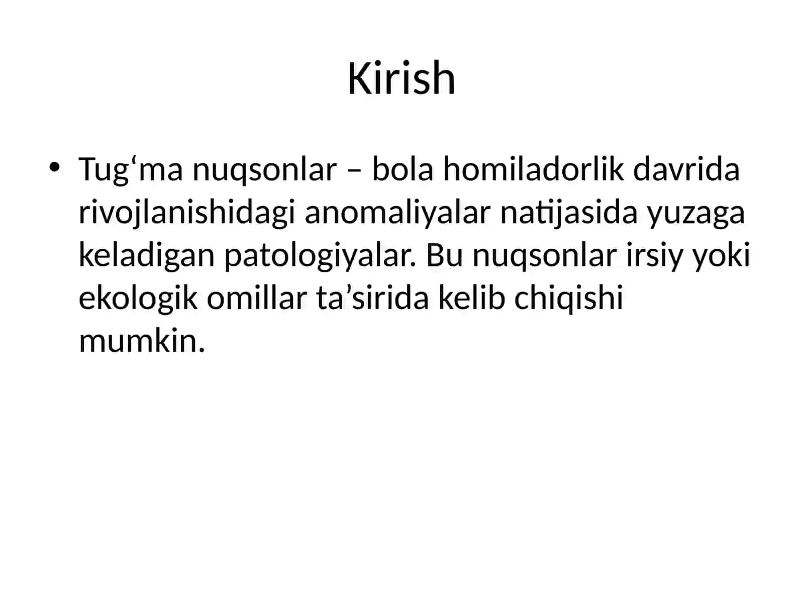 Umumiy Tug‘ma Nuqsonlarning Zamonaviy Diagnostikasi 2
