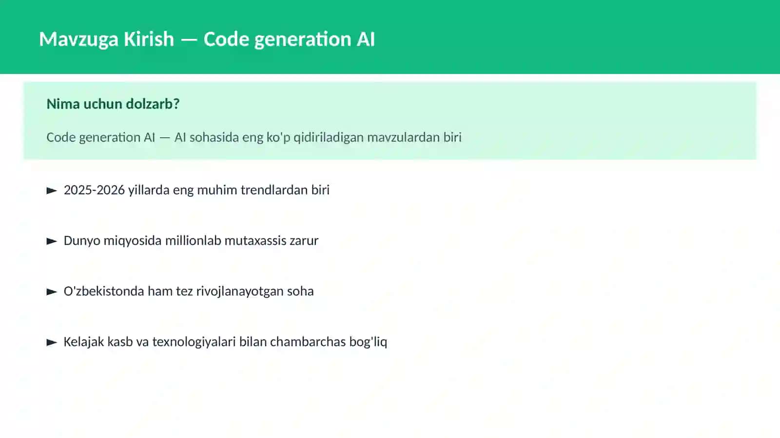 Code generation AI 2