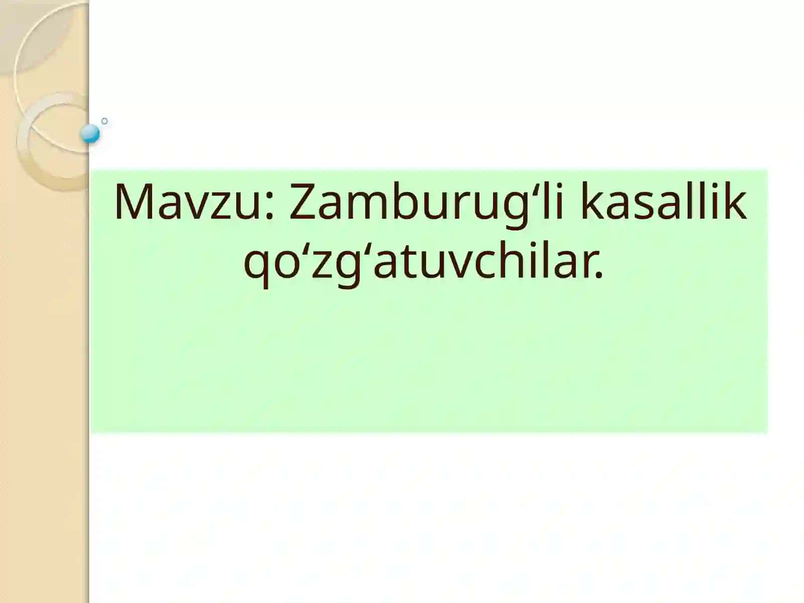 Biotexnologiyayo'nalishi 417-guruxtalabasi 2