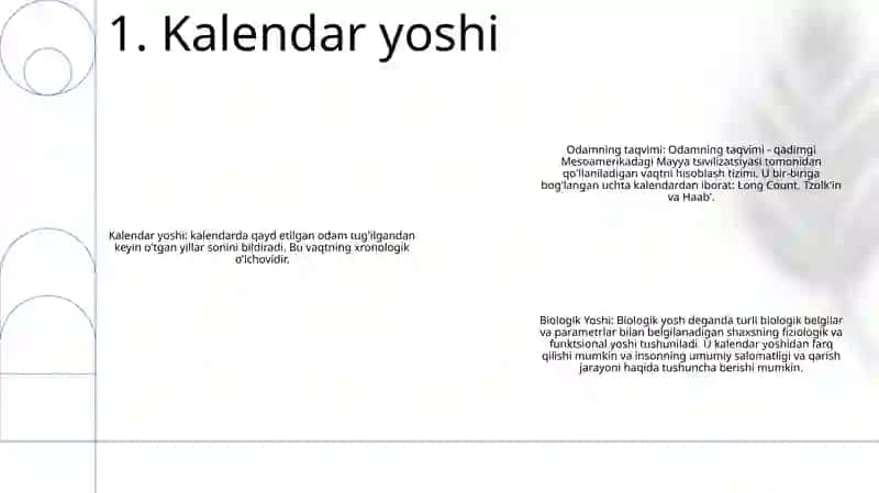 Odamning Kalendar Va Biologik Yoshi 2