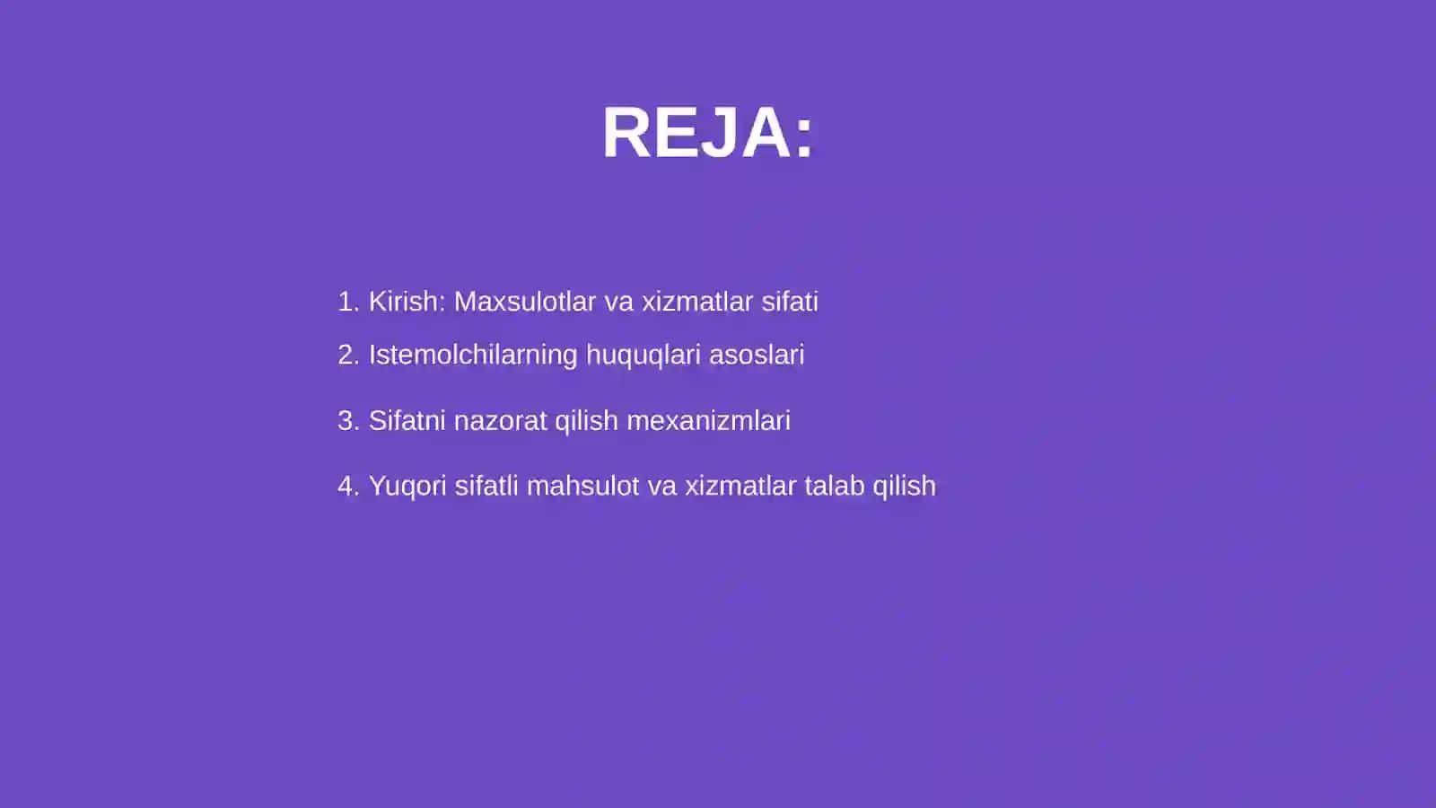 Maxsulotlar va xizmatlar sifati bo‘yicha iste’molchilarning huquqlari muhim 2