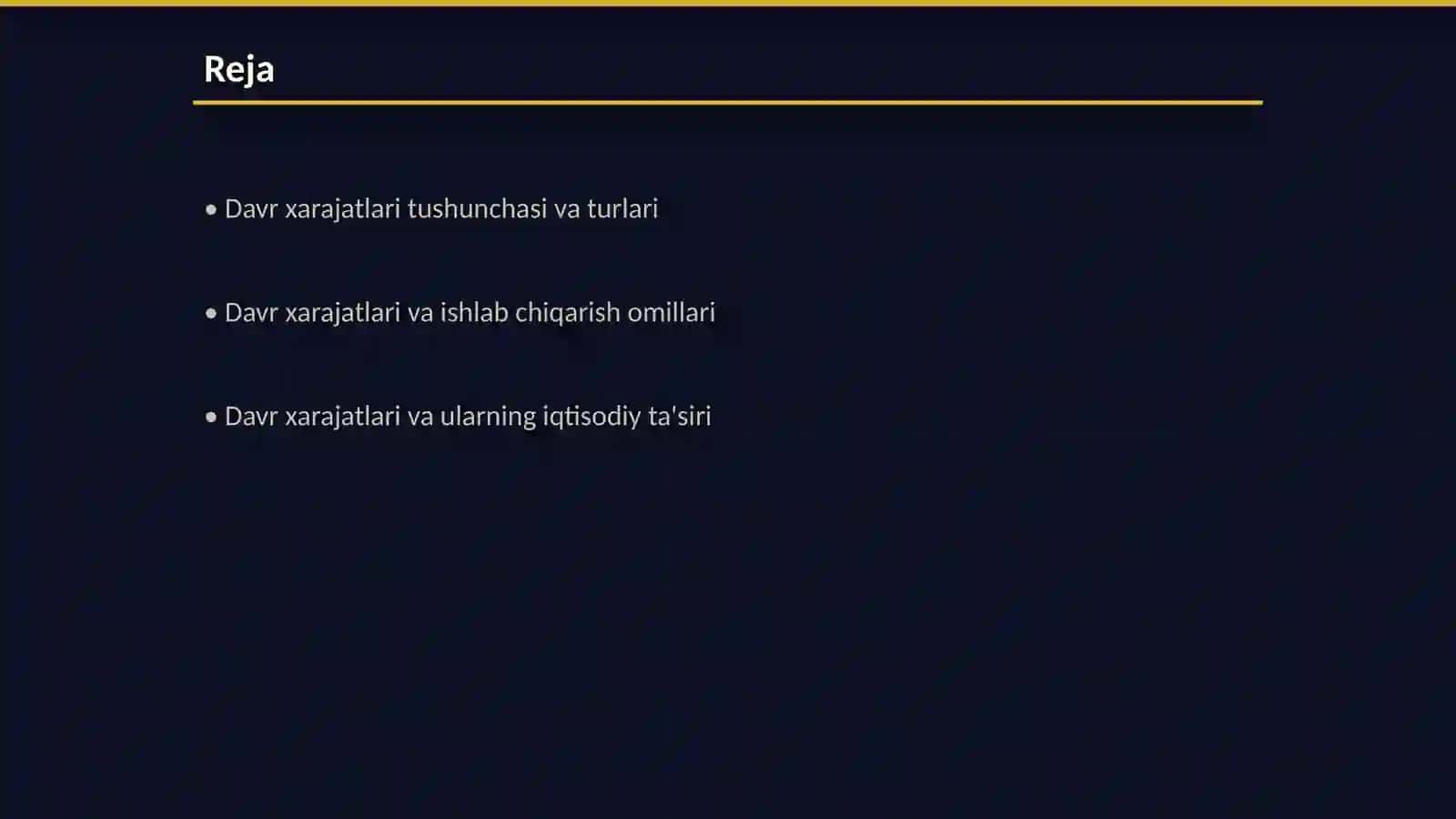 Davr xarajatlari va ularning omilli tahlili 2