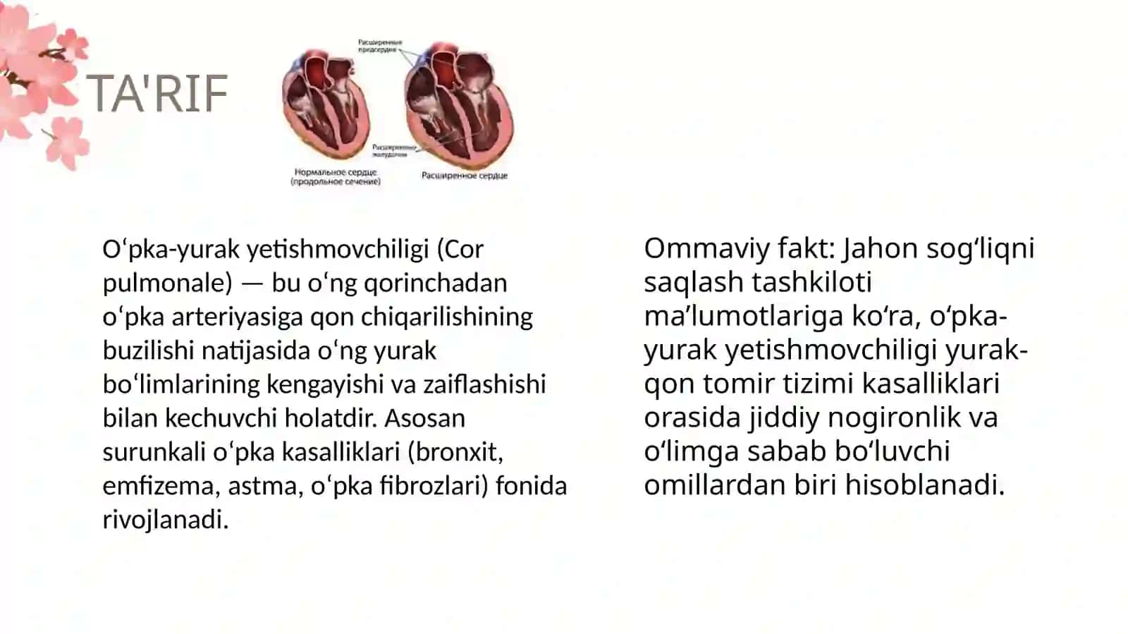 O'pka yurak yetishmovchiligi 2