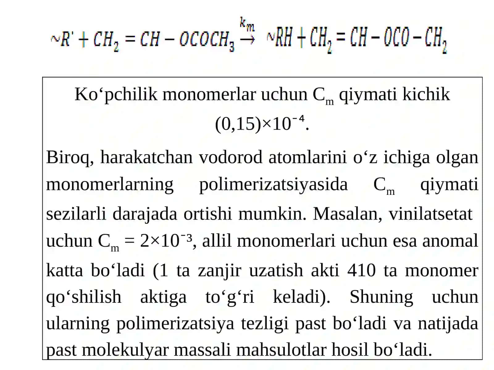 Polimerlarni o'rganishni rag'batlantirish ta'limiy dasturi 2