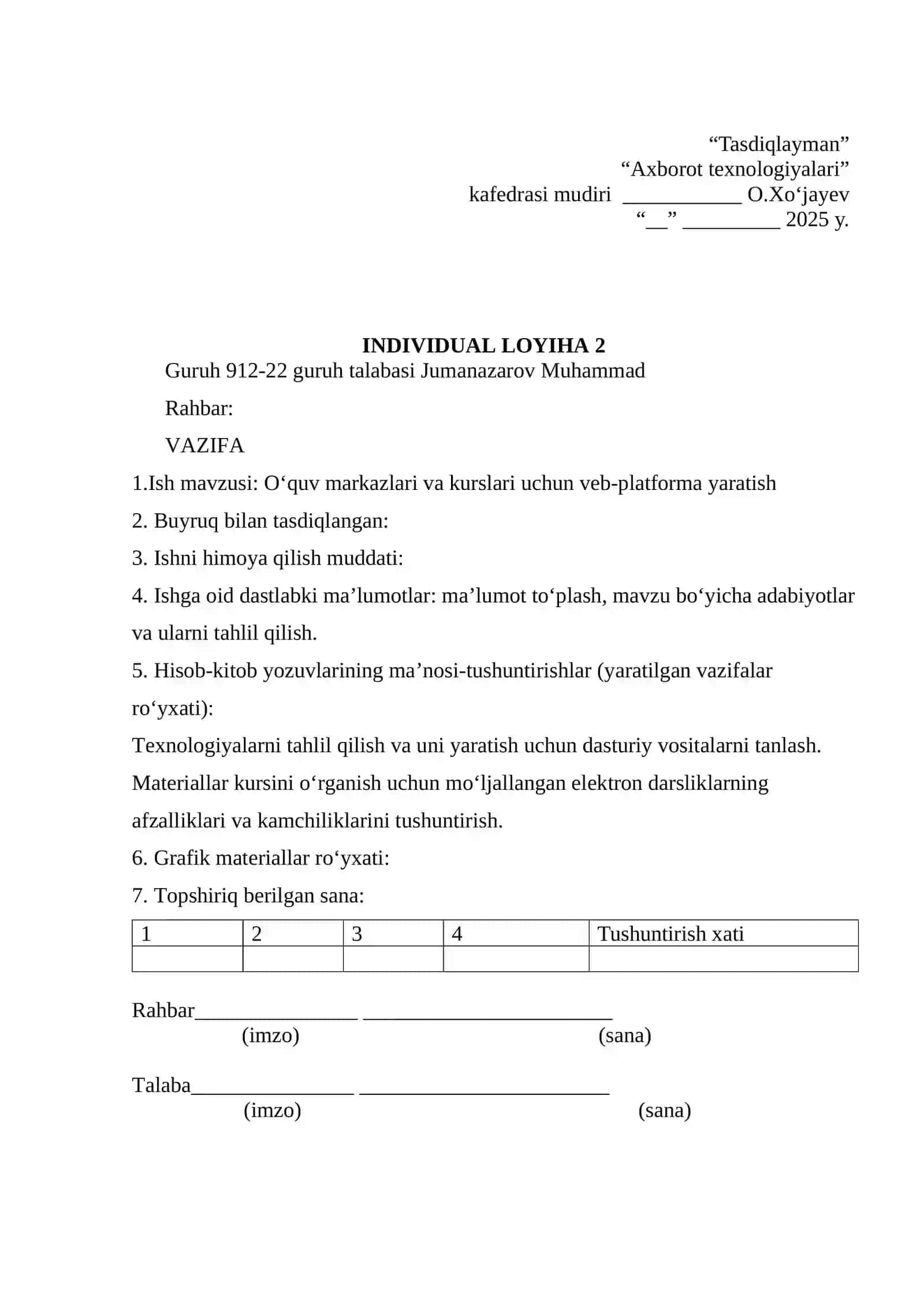O‘quv markazlari va kurslari uchun veb-platforma yaratish 2