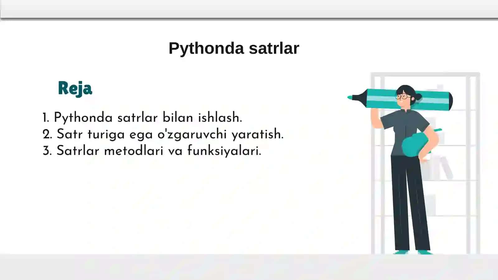 Pythonda satrlar 2