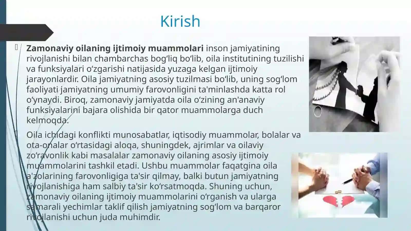 Zamonaviy oilaning ijtimoiy muammolari 2