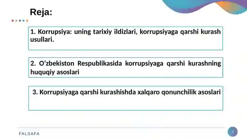 KORRUPSIYAGA QARSHI KURASHISH – JAMIYAT TARAQQIYOTINING ASOSI 2