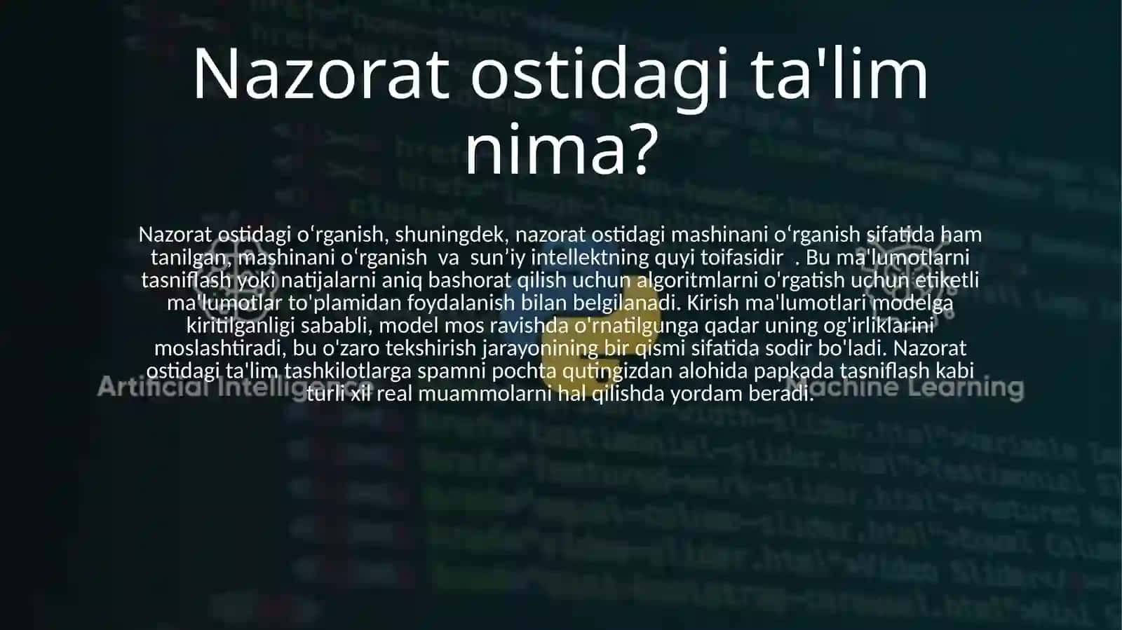 NAZORAT OSTIDAGI TA'LIM 2