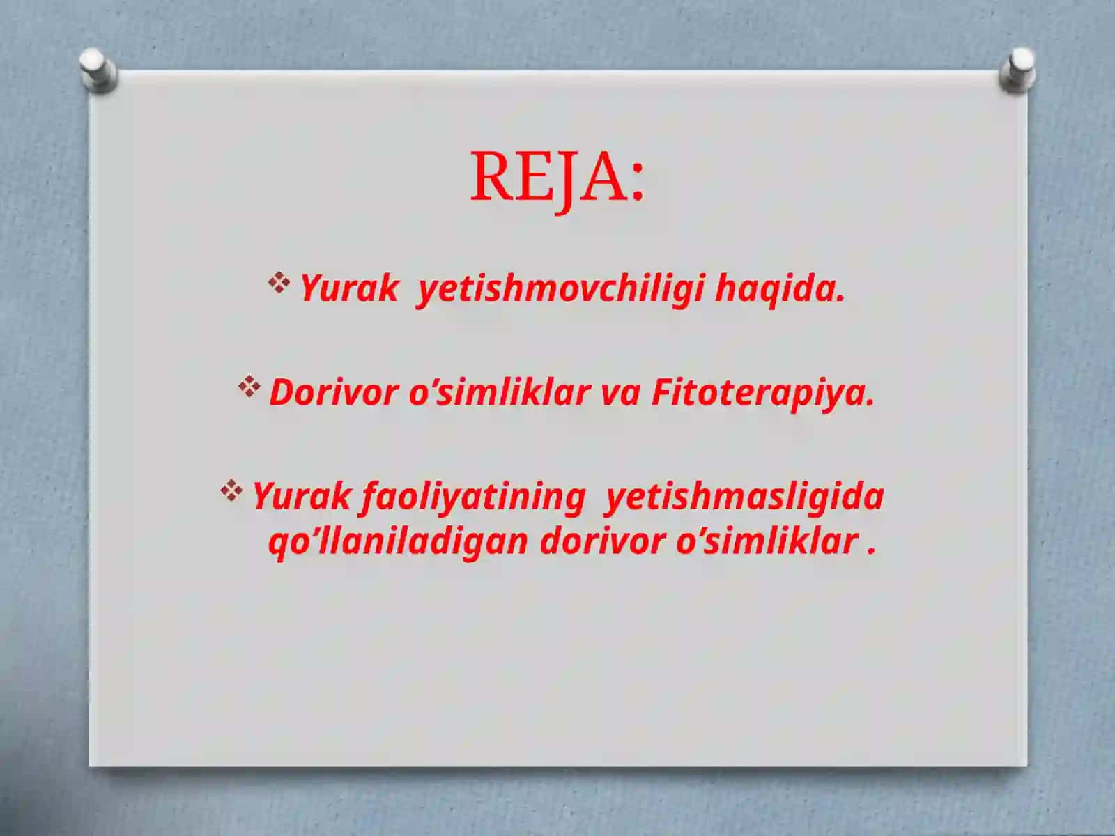 Dorivoro’simliklar va Fitoterapiya 2