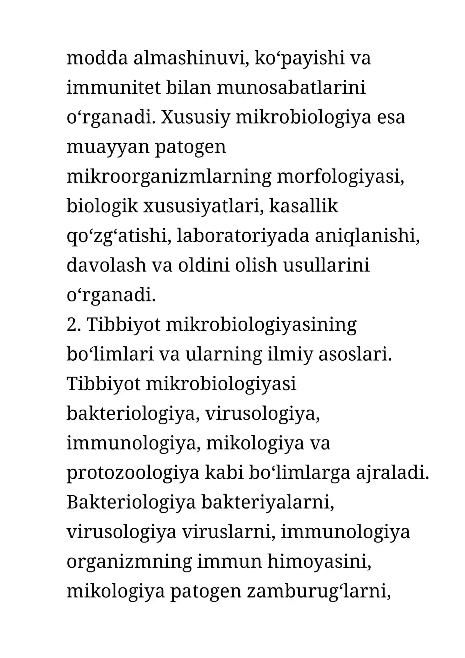 Mikrobiologiya fanining predmeti, maqsadi va vazifalari 2